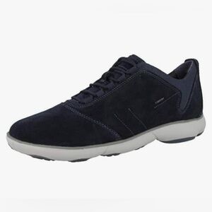 Geox U NEBULA C Respira Inner Breathing System Navy Blue Lace Up Casual Sneakers